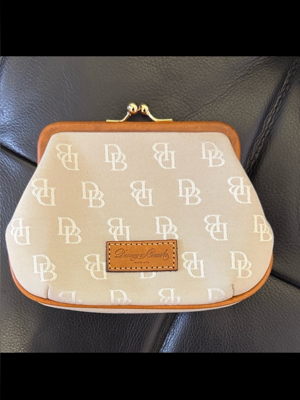 Dooney & Bourke Cream and Tan Clutch